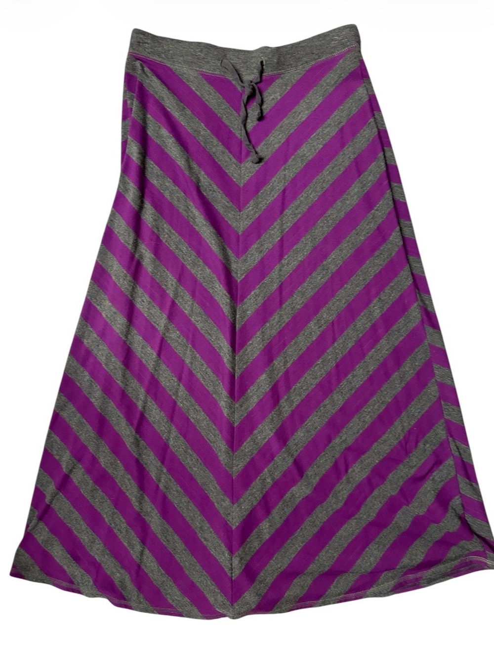 Women’s Old Navy Purple & Gray Chevron Maxi Drawstring Skirt size S